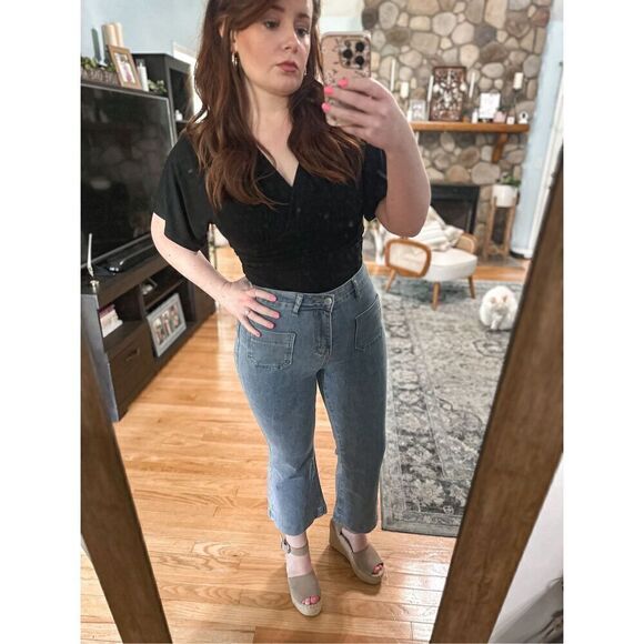 Denim cropped pants high rise - Picture 5 of 9